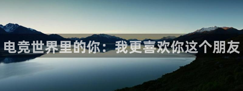 完美电竞世界官网：电竞世界里的你：我更喜欢你这个朋友
